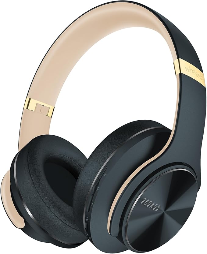 DOQAUS Bluetooth Headphones Over Ear, 90H Playtime, 3 EQ Modes, HiFi Audio, ENC Mic, Reinforced Durable Frame & Soft Earpads for Extended Wear, Phone, PC, Travel