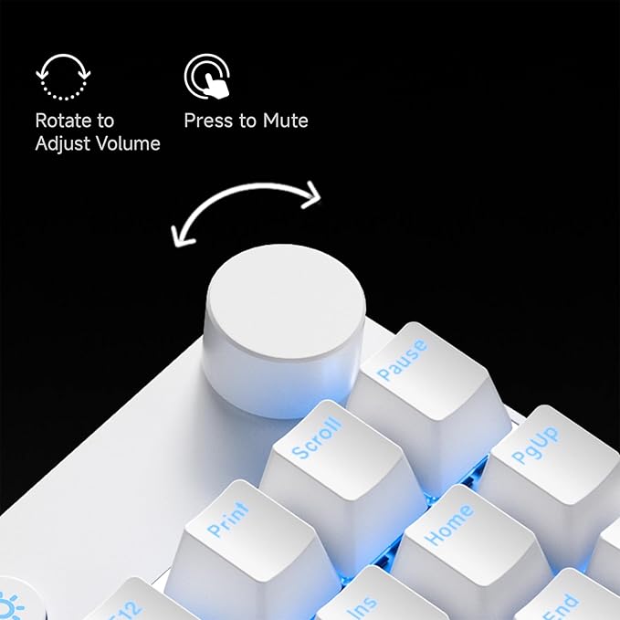 MCHOSE Mix 87 TKL Wired Gaming Keyboard Magnetic Switch Hall Effect Keyboards Rapid Trigger SOCD 8K Polling Rate Volume Knob Adjustable Actuation RGB HotSwap Red Apollo Switch