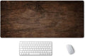 SSOIU Extended Gaming Mouse Pad (35.5x15.7 in), Large Non-Slip Rubber Base Mousepad with Stitched Edges, Waterproof Keyboard Mouse Mat Desk Pad for Work, Game, Office, Home - Texture of Bark Wood