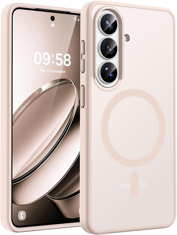 TOCOL for Samsung Galaxy S26 Case, Compatible with Magsafe, Full Camera Protection, Built-in Magnetic Ring, Drop Protection, Translucent Matte Phone Case for S26 6.3 inch (Desert)