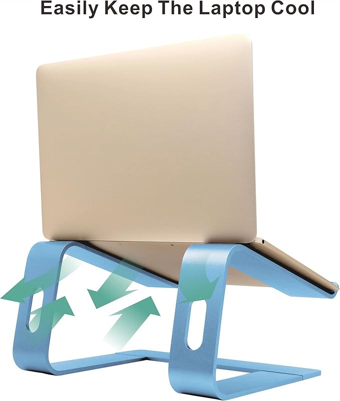Laptop Stand,Ergonomic Aluminum Laptop Mount Computer Stand,Detachable Laptop Riser,Notebook Holder Stand,All 10-17.3" Laptops (Sky Blue)