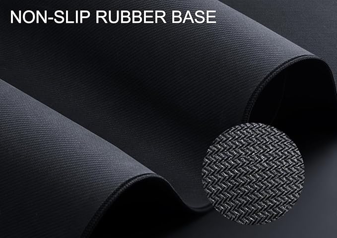 Large Gaming Mouse Pad, XXL Extended Computer Keyboard Mouse Mat with Stitched Edges, 31.5" x 15.7" Non-Slip Waterproof Rubber Base Office Big Long Mousepad for Work, Game, Office, Home, Black