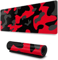 Red and Black Camo Camouflage Gaming Mouse Pad Large XL Long Extended Pads Big Mousepad Keyboard Mouse Mat Desk Pad Home Office Decor Accessories for Computer Pc Laptop