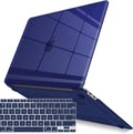 IBENZER Compatible with New MacBook Air 13 inch Case 2022 2021 2020 M1 A2337 A2179 A1932, Plastic Hard Shell Case with KeyboardCover for Mac Retina Display with TouchID, Crystal Navy Blue, AT13-CYNV+1