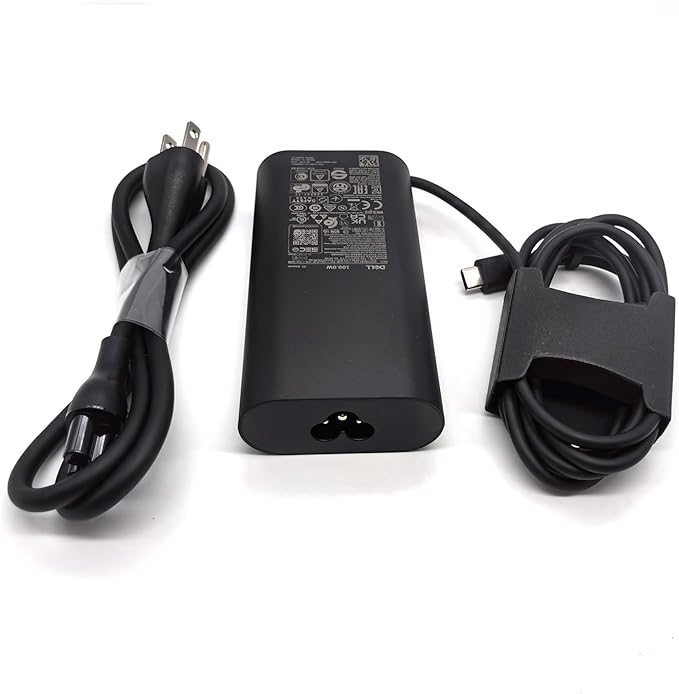 Dell 100W Laptop Charger USB C Type C GAN AC Adapter, XPS 14 9440 AC Charger, Latitude 9440 AC Adapter, Black, DA100PM220