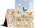 WEUIUJKILO Case for iPad (A16) 11th Generation 11 Inch 2025, iPad 10th Generation 10.9 Inch 2022, PU Leather Folding Stand Smart Cover with Auto Sleep/Wake, Rainbow Glitter Quote Live Laugh Love