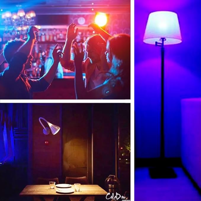RGBCW E26 Smart Light LED Bulb with a 2.4GHz Remote Control 12W 1000lm Color Changing for Bedroom, Mood Soothing,100W Equivalent,Dimmable 1% to 100% 3000-6500K,2 Bulb & 1Remote