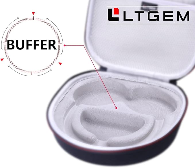 LTGEM Case Compatible with Anker Soundcore Life Q20i / Q20 / Q30 / Q45 Hybrid Active Noise Cancelling Headphones, Black+Gray