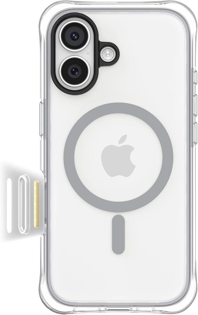 ORNARTO Air Case for iPhone 17 Clear | Military-Grade Drop Protection | Camera Control Button | Compatible with MagSafe | Built-in Air Phone Cover - Gray