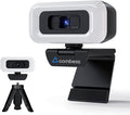 Webcam for PC - PC Camera Webcam 1080P, Desktop Computer Web cam with Privacy Shutter and Tripod Autofocus, Dual Noise-USB Plug&Play,Cancelling Mics,Auto Light Correction,