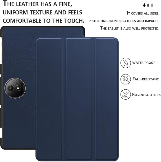 [NSFN] for TCL NXTPaper 11 Plus Tablet Case,TCL Tablet 11.5Inch Case, Ultra Thin, Protective Case, Trifold, Magnetic Closure, Stand, Shockproof, Ultra Lightweight, with Pencil Holder, Sea Blue