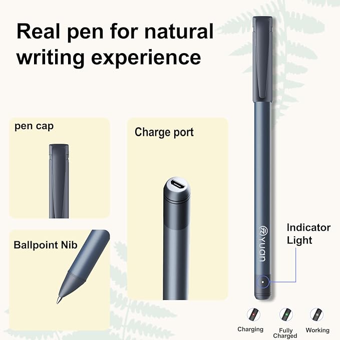 Yuan Smart Digital Notebook with Pen, Smart Pen for Note Taking Real-Time Sync-to-Digital, Smart Writing for Meeting Class Creation, Digitizing, Store, and Share Handwritten Notes via App(iOS/Android)