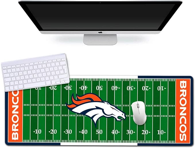 Large Gaming Mouse Pad, Mousepad with Non-Slip Rubber Base for Laptop Computer Desktop Keyboard,Football Fans Boy Husband Gift Orange Design Mat