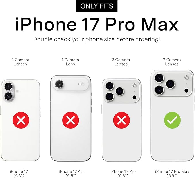 VELVET CAVIAR Case for iPhone 17 Pro Max | Compatible with MagSafe | 10ft Drop Tested | Silver Holographic Phone Cases | Midnight Polka Dot