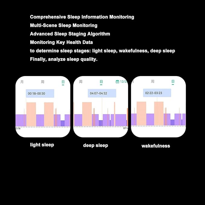 Yunseity Smart Ring Health, IP68 Sleep Quality Monitoring Fitness Smart Ring, Ceramic Stainless Magic Wearable Device Universal Ring for iOS and for Android