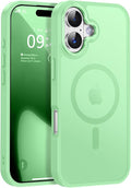 Newfuture Magnetic for iPhone 17 Case [Compatible with Magsafe] [Military Grade Drop Protection] Translucent Matte Anti-Scratch Shockproof Protective Phone Cover 6.3 Inch, Matcha Green