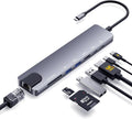 OPXYL 8-in-1 USB C Hub Multiport Adapter, USB C Docking Station for Laptop with 4K HDMI, 100W PD Charging, SD/TF Card Reader, USB 3.0 Ports for MacBook Pro/Air, iPad, Windows, School & Office