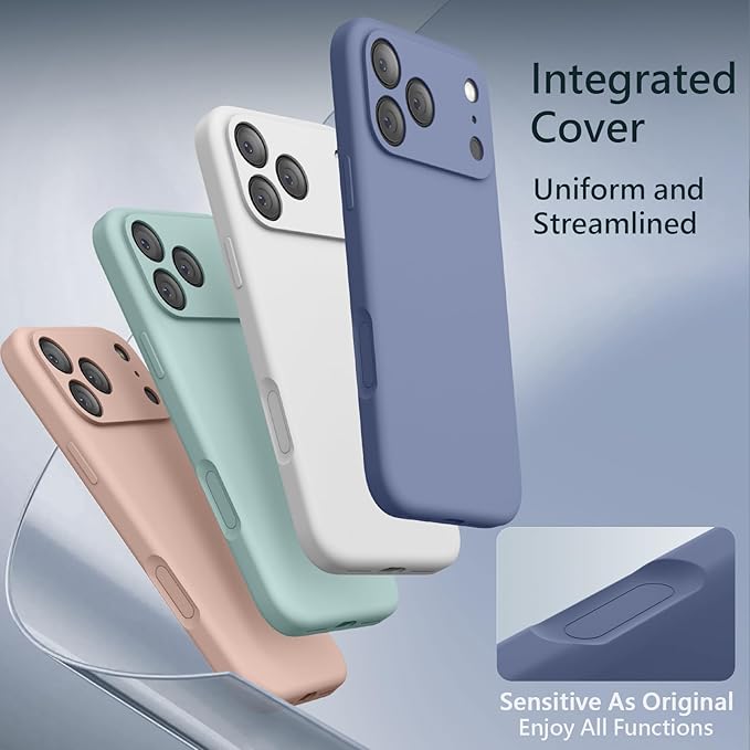 FireNova Magnetic for iPhone 17 Pro Case, Compatible with MagSafe, [Integrated Silicone Camera Control Button] [Camera Protection] Anti-Scratch Microfiber Lining Phone Case, 6.3", Lavender Gray