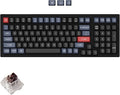 Keychron K4 Pro 96% Custom Wireless Mechanical Keyboard with Hot-Swappable K Pro Brown Switch, QMK/VIA Programmable Macro Bluetooth/Wired Keyboard White LED Backlit for Mac Windows Linux - Black