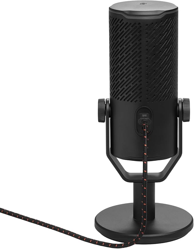 JBL Quantum Stream Studio - Quad Pattern Premium USB Microphone for Streaming, Recording and Gaming, Triple Condenser Microphone, Dynamic Range Compressor, Easy Voice Monitoring (Black)
