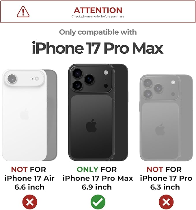 Dexnor for iPhone 17 Pro Max Case, [2 Front Frame & Built-in Flip Camera Cover & Kickstand], Compatible with MagSafe, Heavy-Duty Rugged Shockproof Case with Screen Protector, 6.9 inch Phantom Purple