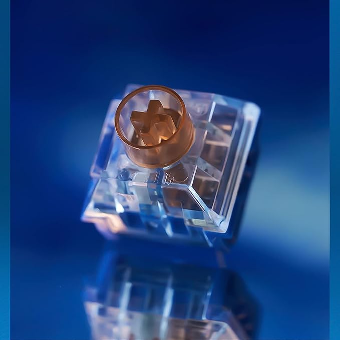 DRAOZA Kailh Deep Sea Silent Pro Whale Switch, Tactile Silent Switch, 45gf 60gf Tactile Force, Pre Lubed, Dustproof/Waterproof, 100M Life, 3-Pin for Hot Swap Mechanical Keyboard （Silent Whale 36pcs）