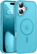 Newfuture Magnetic for iPhone 17 Case [Compatible with Magsafe] [Military Grade Drop Protection] Translucent Matte Anti-Scratch Shockproof Protective Phone Cover 6.3 Inch, Lake Blue