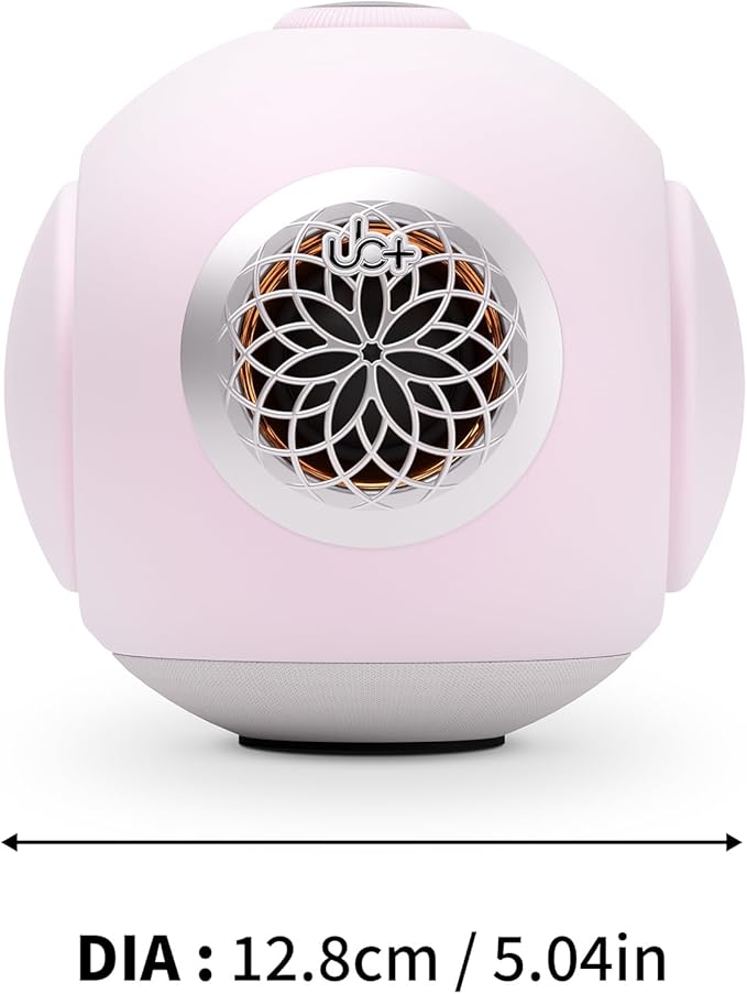 UB+ dBMiNi Waterproof Portable Bluetooth Speaker, 40W Peak Dual Subwoofers Deep Bass Wireless Speaker for Outdoor/Garage/Home/Office, IPX5 Rugged Travel Speaker (Petal Pink)