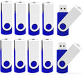 KOOTION 10 Pack 4 GB USB Flash Drive 4gb Flash Drives Keychain Thumb Drive Swivel Memory Stick Blue