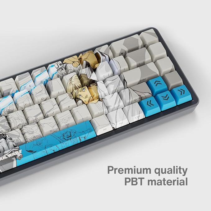 Team Liquid Star Wars Skywalker PBT Dye Sub Keycaps for Mechanical Gaming Keyboards, Cherry MX Switches, Custom Side Print, ANSI ISO Support, US Layout