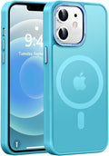 Newfuture Designed for iPhone 12 Case/iPhone 12 Pro Case with Magnetic [13 FT Military Drop Protection] [Compatible with Magsafe] Translucent Shockproof with Anti-Fingerprint Phone Case, Lake Blue