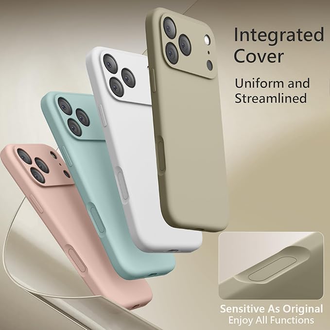 FireNova Magnetic for iPhone 17 Pro Case, Compatible with MagSafe, [Integrated Silicone Camera Control Button] [Camera Protection] Anti-Scratch Microfiber Lining Phone Case, 6.3", Khaki
