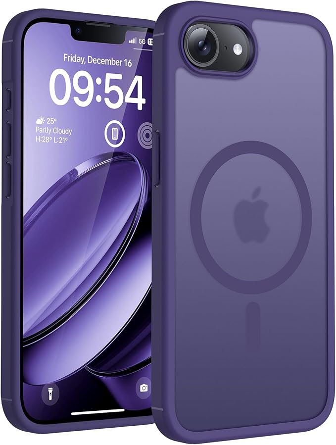TOCOL for iPhone 17e Case, Compatible with Magsafe, Military Drop Protection, Slim Translucent Matte Shockproof for iPhone 17 e Case 6.1 inch (Midnight Purple)