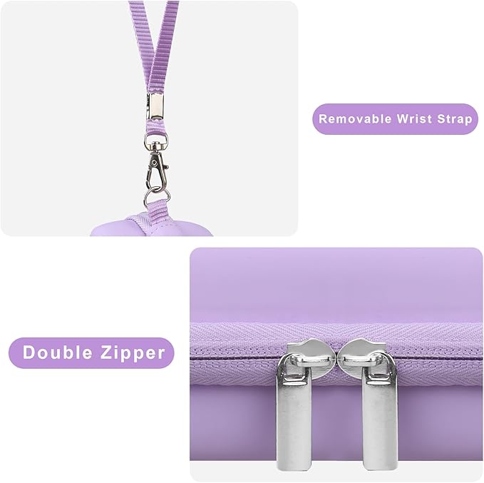 Canboc Carrying Case for LaCie Rugged SSD Pro5 2TB 4TB External Solid State Drive, Zipper Mesh Pocket fit Cable, Purple (Case Only)