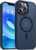 Magnetic for iPhone 13 Pro Max Case, [Compatible with MagSafe][Military-Grade Drop Protection][Anti-Yellowing]Shockproof Translucent Matte Cover for iPhone 13 Pro Max Phone Case,Midnight Blue