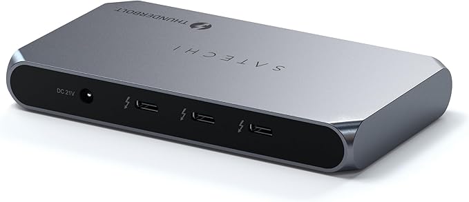 Satechi Thunderbolt 4 Dock Slim Hub Pro, USB C 100W Charging, Single 8K or Dual 4K Display, 4 Thunderbolt 4 Ports, USB 3.2 Gen2, for Mac/Windows, MacBook Air/Pro, Dell, Surface, Lenovo