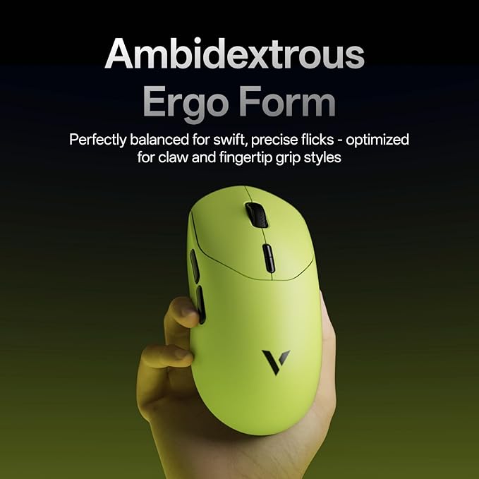 Rapoo VT2 MAX Wireless Gaming Mouse, True 8K Wireless Polling Rate, 53g Lightweight, Up to 750 Hr Battery, Nordic nRF54L15 MCU, 120-Million Optical Switch, 10 Programmable Buttons, Macro Enabled