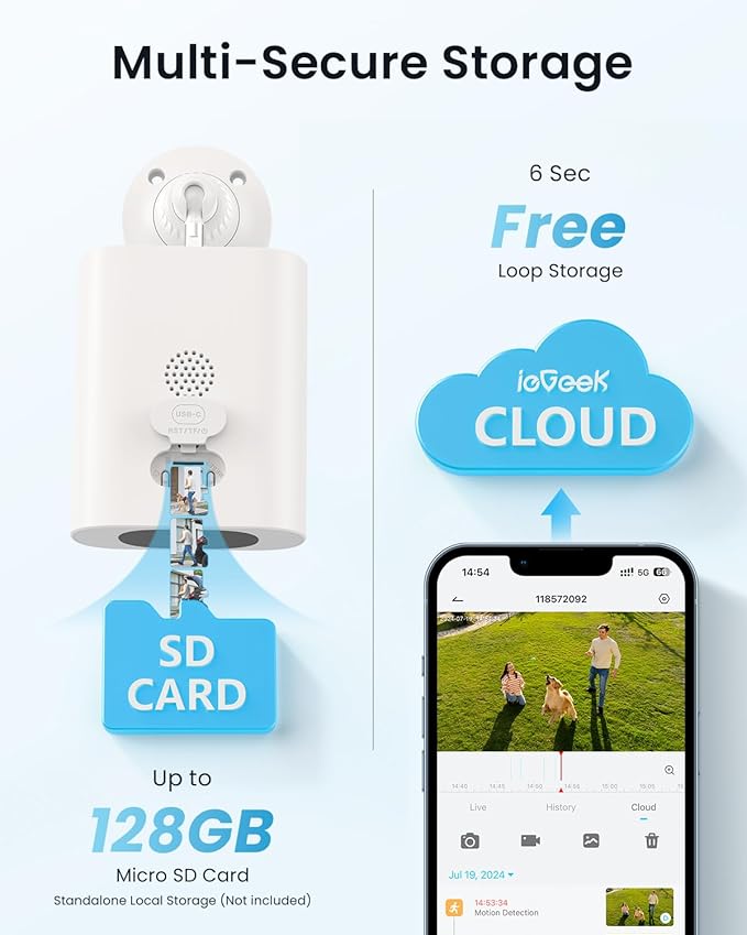 ieGeek 2 Pack Camera Outdoor Wireless, 2K Outside Cameras for Home Security, Embedded Solar Panel, AI Motion Detection, Smart Spotlight & Alarm, No Hub Needed
