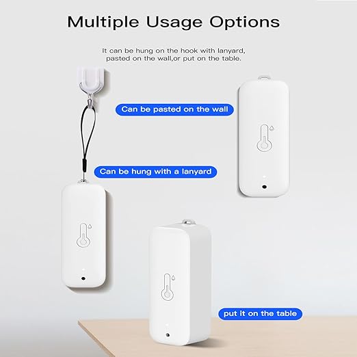 WiFi Thermometer Hygrometer: Smart Temperature Humidity Sensor with App Notification Alert, Data Storage Export, Calibrated Indoor Temperature Monitor, for Room Greenhouse Wine Cellar (2-Pack White)