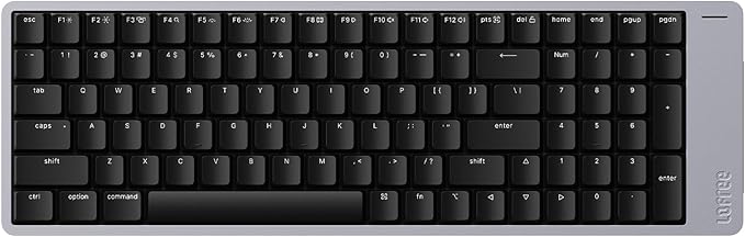 LOFREE Flow2 Low-Profile Mechanical Keyboard, Aluminum Alloy with Pulse Tactile Switches, Rechargeable Wireless Keyboards with 3 Mode Connections for Windows, macOS (Space Gray, 100 Keys)