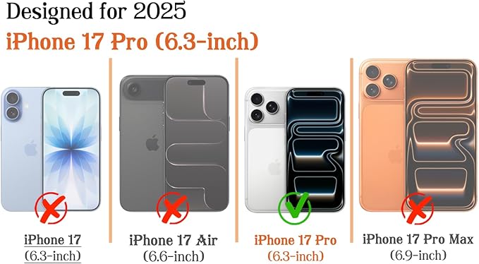 Magnetic for iPhone 17 Pro Case Cute Stripes Phone Case, Shockproof Slim TPU and Hard PC Protective Phone Cover Compatible with MagSafe Designed for Women Girls, Deep Orange