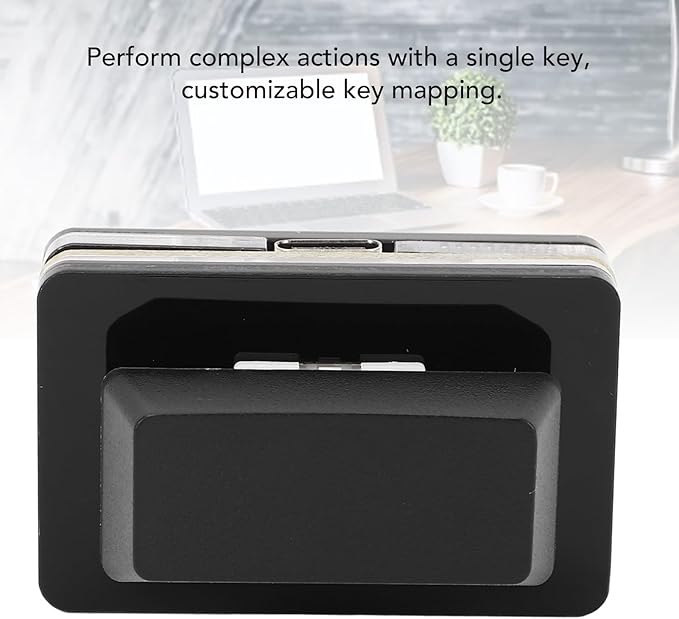 Goshyda USB Single Keyboard, Programmable Macro PC Keyboard Type C USB 1-Key Keyboard, Single Keyboard Switch OSU Keypad Game Customized Shortcut Red Switch (Black)