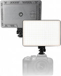 LED Video Light Panel, Dimmable DSLR Camera Light for Pictures Photo Video Recording with 4000mAh Rechargeable Battery, Cold Shoe, 240pcs Lamp Beads, CRI>95 2700K-6500K for Photography Live Streaming