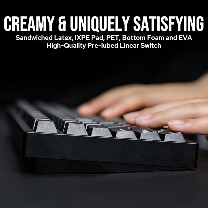 EPOMAKER P87 TKL Aluminum Wireless Gaming Keyboard, QMK/VIA Programmable, 87% BT/2.4Ghz/USB-C, with CNC Metal Knob and RGB Backlight (Black, Wisteria Linear Switch)