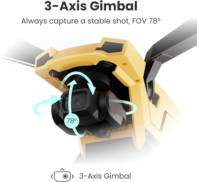 Drones with Camera for Adults 4K, VCOPTER Falcon Mini Bi-Copter Design, Inverted Flight Capability, Max Speed 16m/s, 10000 ft Video Transmission, 1 Battery for 34-Min Max Flight Time, 249g