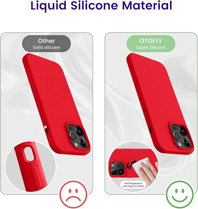 OTOFLY Designed for iPhone 14 Pro Max Case, Silicone Shockproof Slim Thin Phone Case for iPhone 14 Pro Max 6.7 inch (Red)