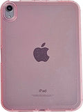 for Apple iPad Air 5th/Air 4th Generation 2022/2020 10.9 inch, Glitter Clear Soft Silicone Flexible TPU Back Shockproof Shell Bling Sparkly Paper Lightweight Thin Protective Cover, Pink