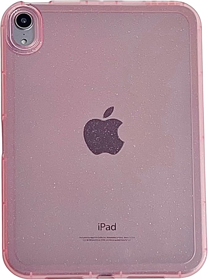 for iPad (A16) 11th Generation Case 11 inch 2025/ iPad 10th Generation 10.9 inch (2022), Glitter Soft TPU Back Shockproof Cover Bling Sparkly Flexible Silicone Lightweight Thin Shell, Pink