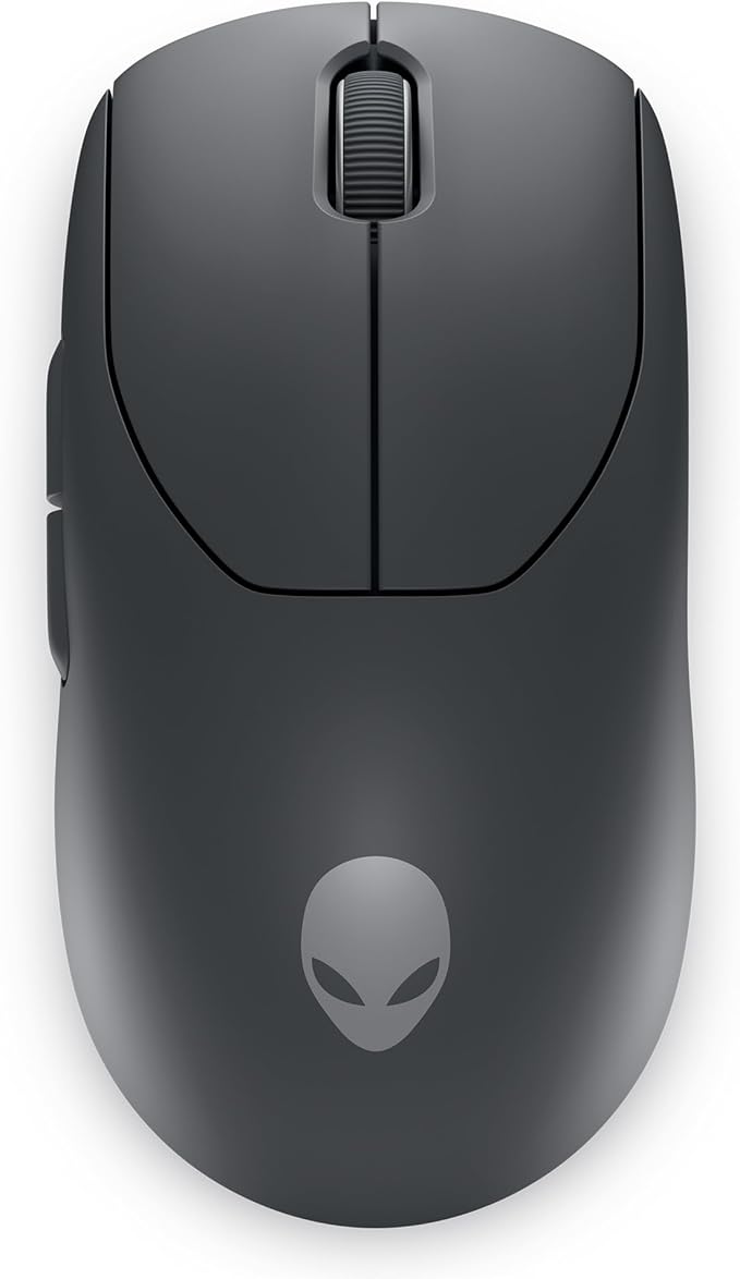 Alienware Pro Wireless Gaming Mouse - 2.4GHz Gaming Wireless/USB Wired Connectivity, Adjustable DPI, Optical Sensor Technology, 6 Programmable Buttons, 650 IPS Sensor Max Speed - Dark Side of the Moon