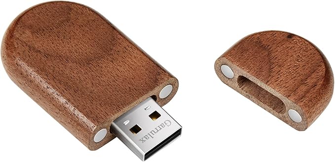 USB Flash Drive, 32GB Wooden USB2.0 High Speed USB Thumb Drives Memory Stick Pen Date Storage Stick Pendrive (Walunt Ellipse)